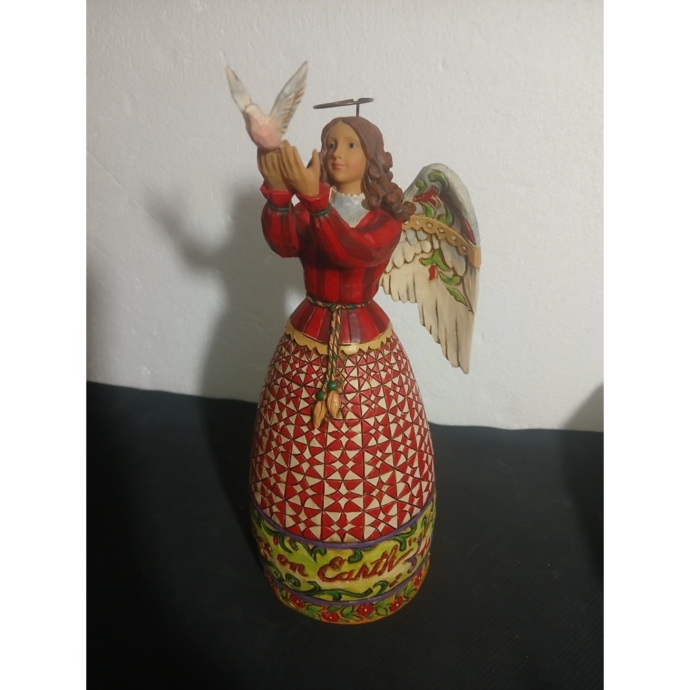 2006 Jim Shore Heartwood Creek May Peace Fill Your Heart Angel w/ Dove
